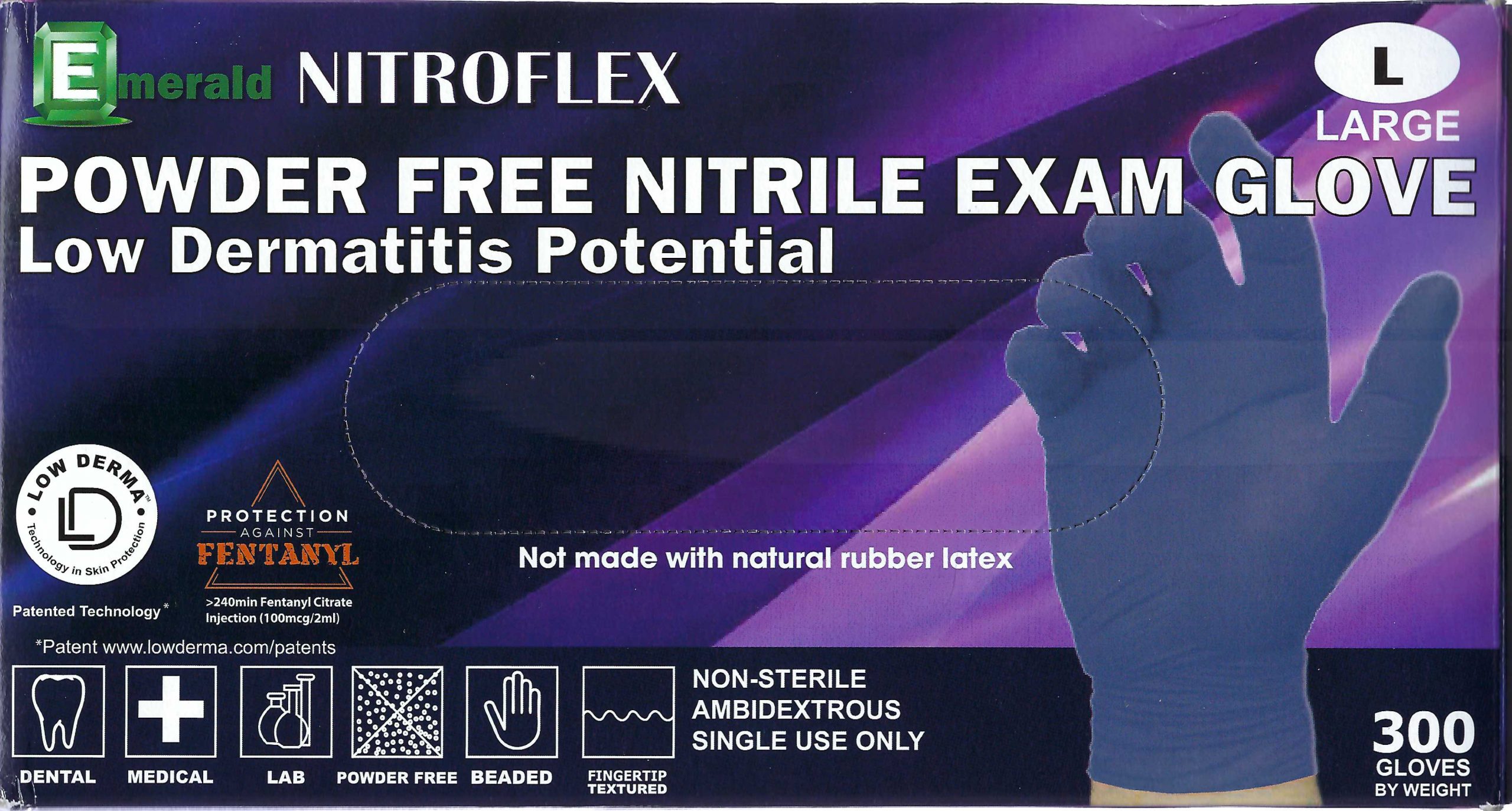 Emerald NitroFlex 300-Count Nitrile Exam Gloves (3-mil) * 